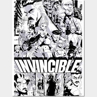 Invincible Manga Poster BW Posters and Art